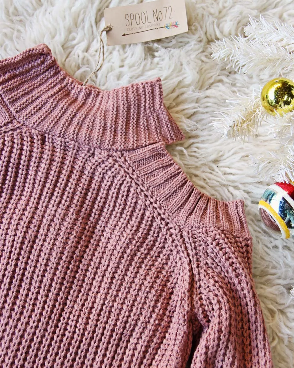 Toasty Knit Sweater in Mauve