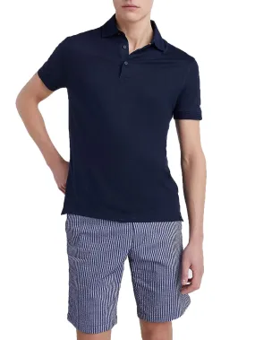 Tommy Hilfiger Polo Uomo Mw0mw30800 Dc Premium Linen Blu