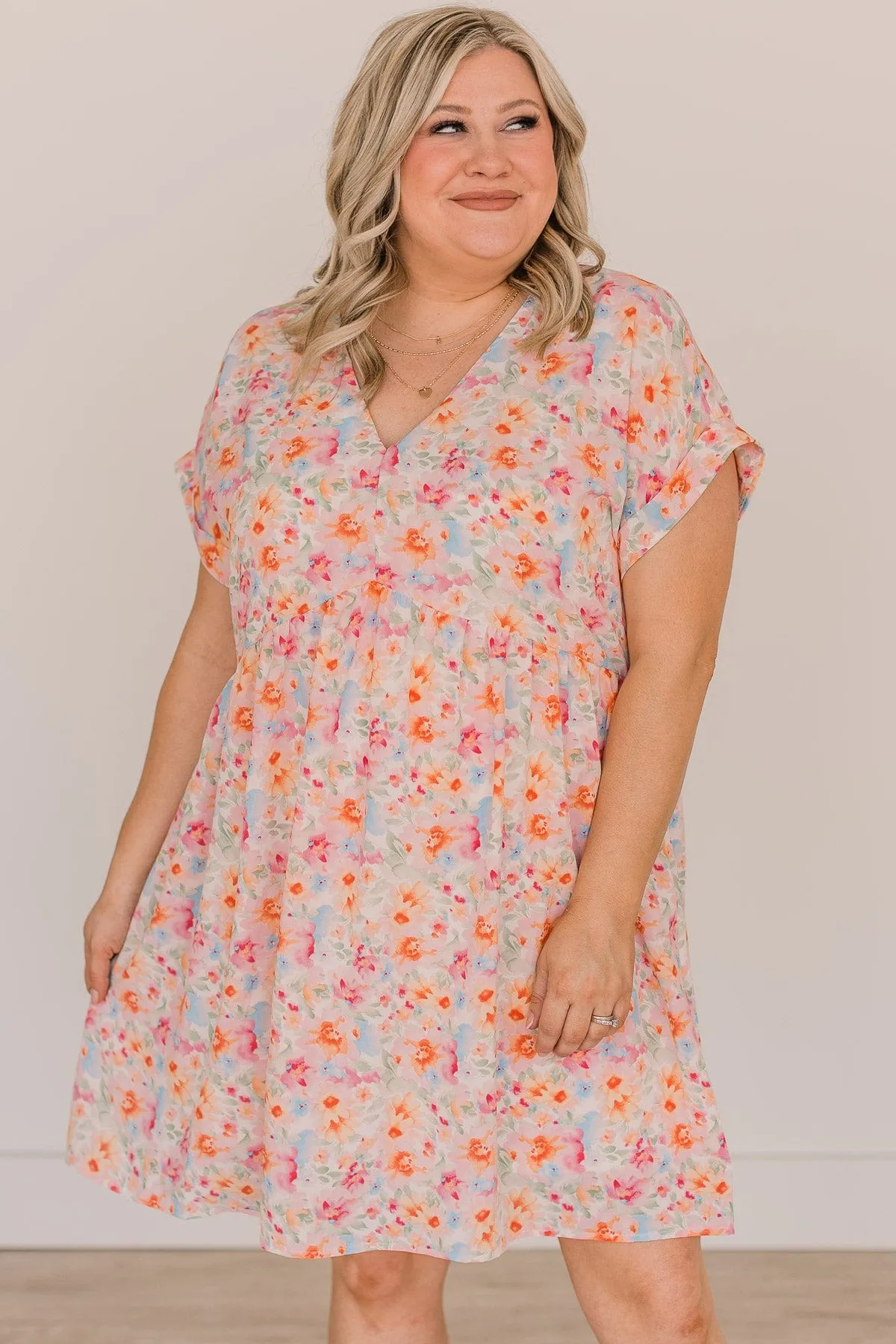 Top Of My List Floral Babydoll Dress- Ivory