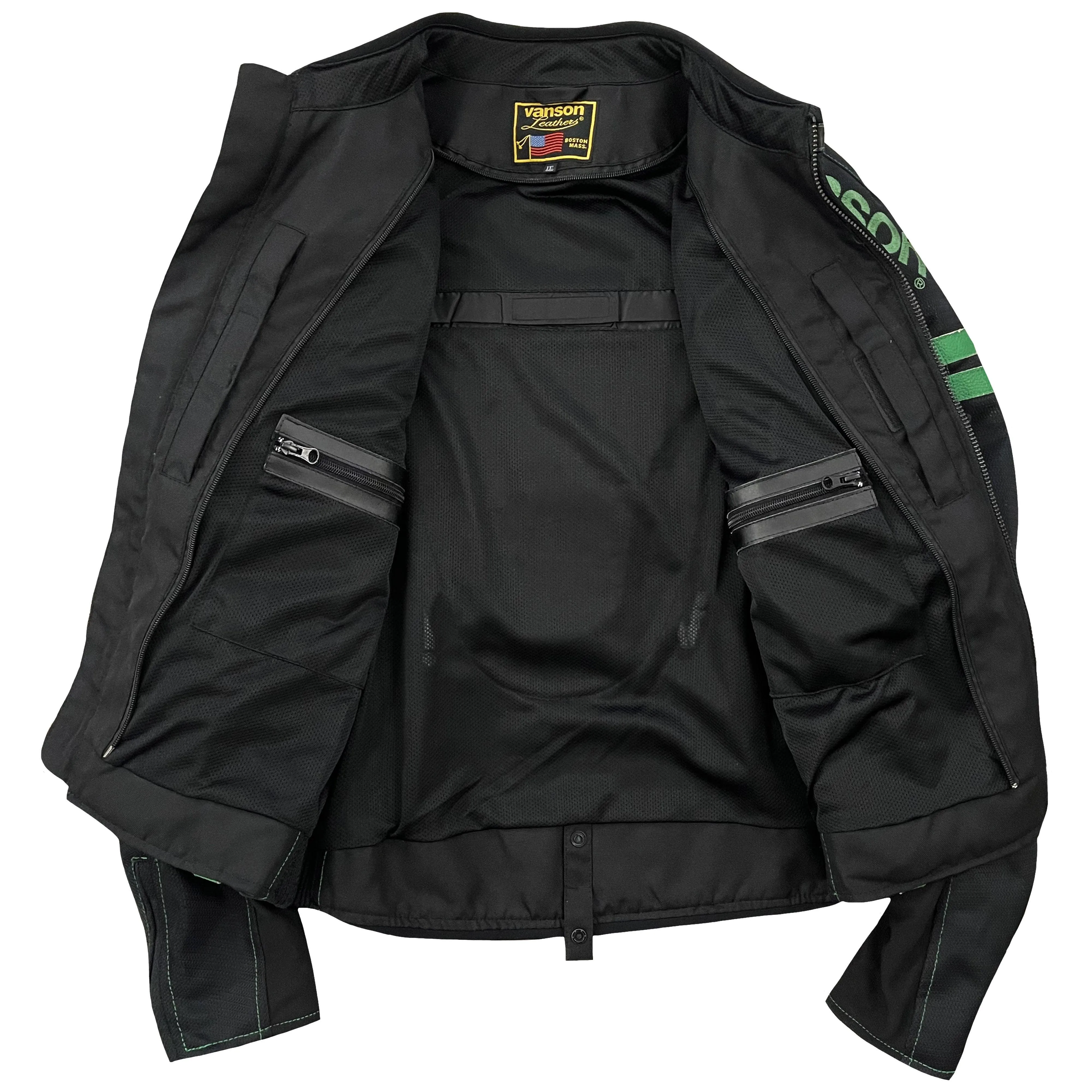 Vanson Leathers Motorcycle Mesh Racer Jacket