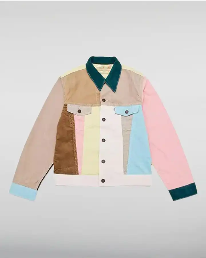 Weirdcore Colorblock Cord Trucker Jacket - William Jacket