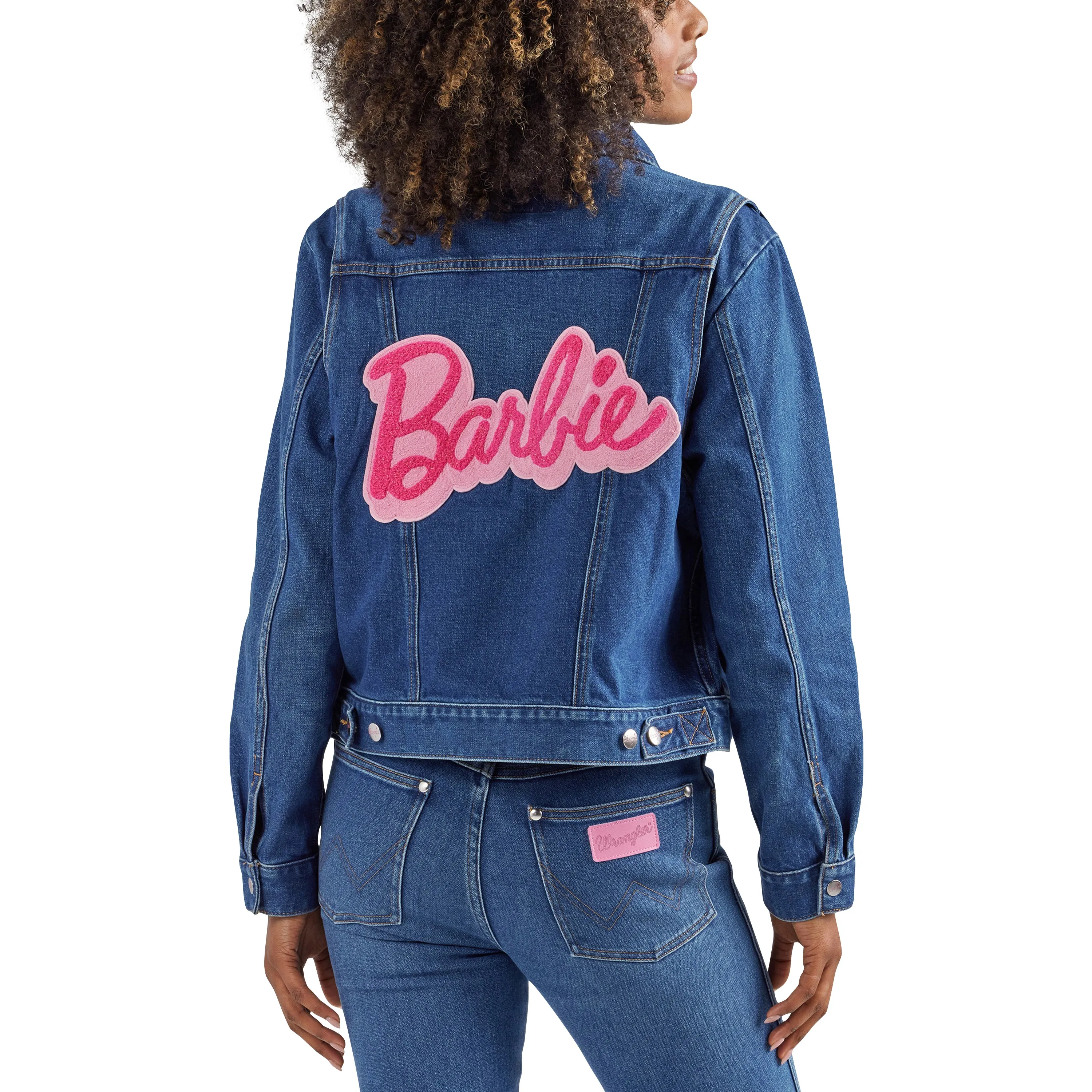 Wrangler x Barbie Zip Front Denim Jacket in Wrangler Blue