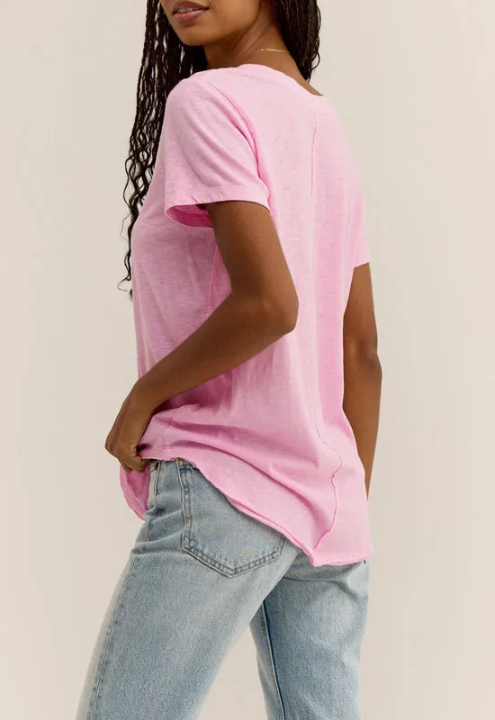 Z Supply - Asher V-Neck Tee Hibiscus