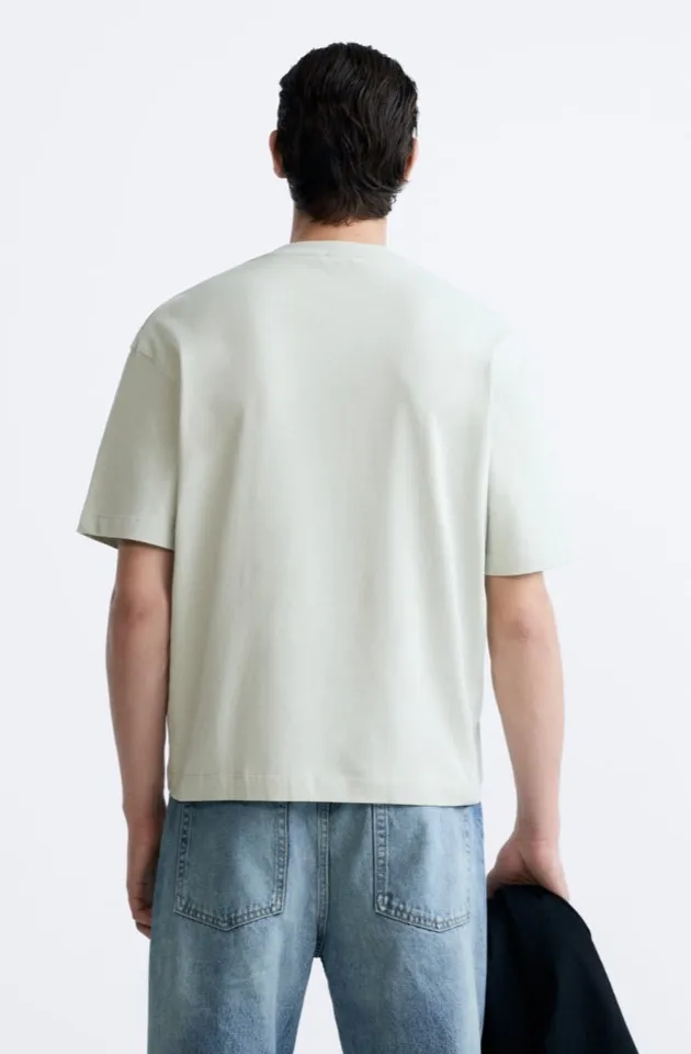 ZARA  |Cotton Short Sleeves T-Shirts