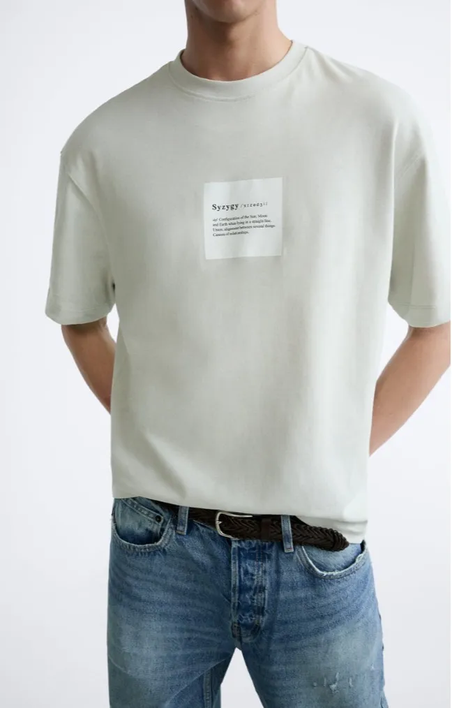 ZARA  |Cotton Short Sleeves T-Shirts