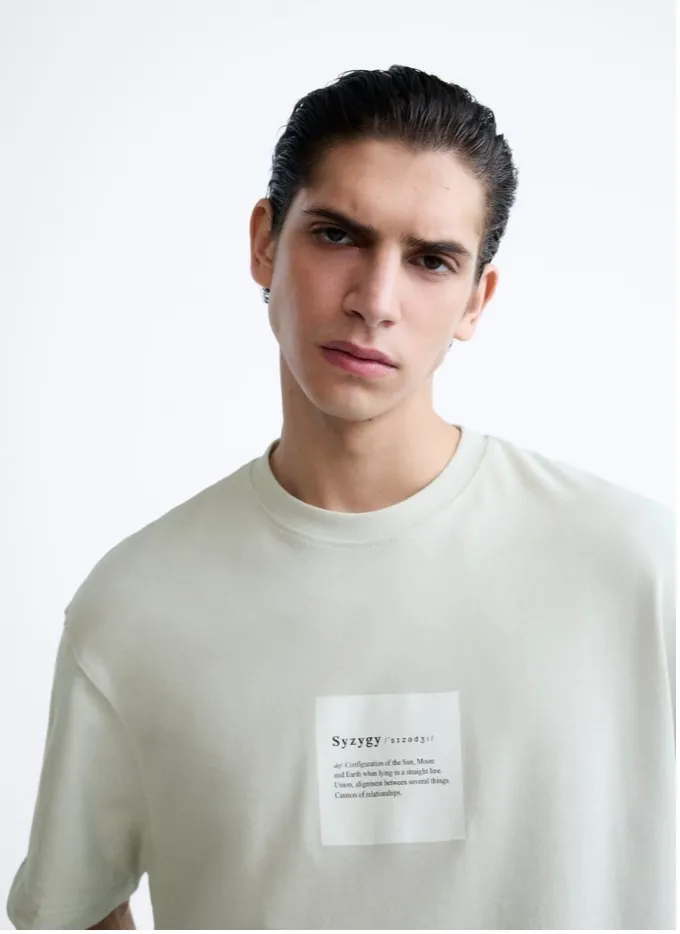 ZARA  |Cotton Short Sleeves T-Shirts